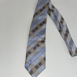 EUC CHERESKIN Men's Tie Blue Brown